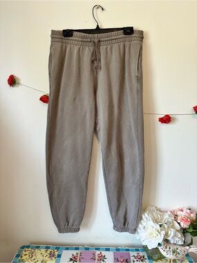 Aritzia TNA Taupe Sweat Pants Joggers L